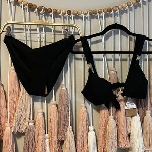 Berlook Black Women's Swimwear Set size M